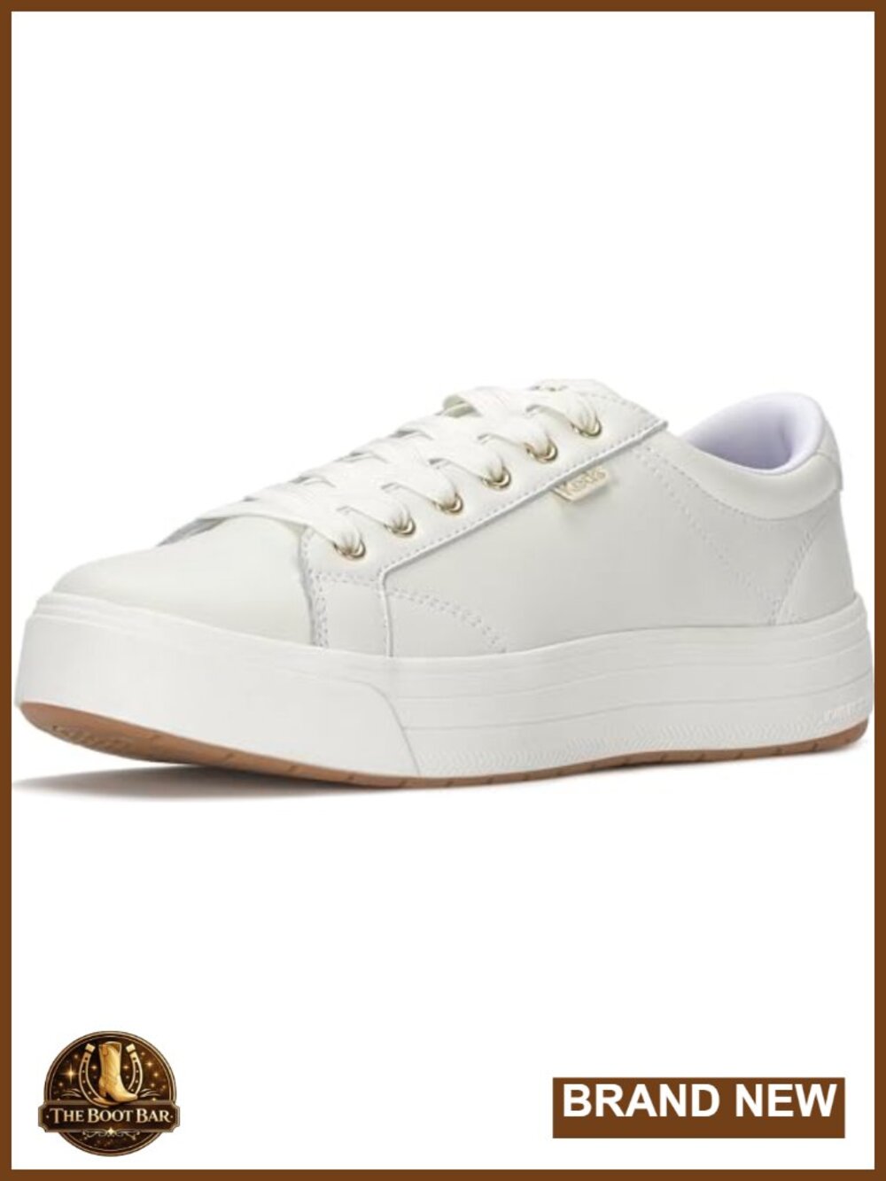 Keds Park Lace Up Women's Leather Sneakers Arch Support Walking Shoes